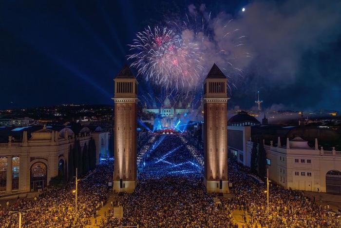 feux artifices à barcelone