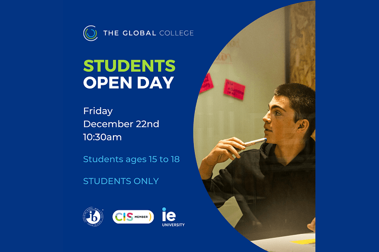 affiche des portes ouvertes du global college à madrid