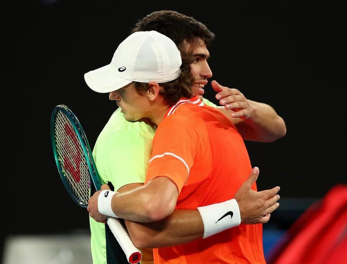 Carlos Alcaraz, de retour à l'Open d'Australie après deux ans, vient d'affronter Alex de Minaur en match de charité
