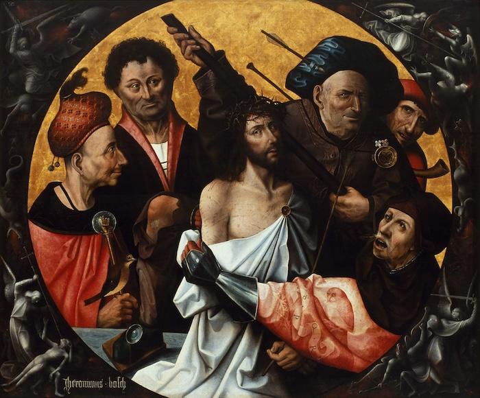 Jheronimus van Aken, el Bosco. «Tríptico de la Pasión o de los improperios: Coronación de espinas» (h. 1510-1520)