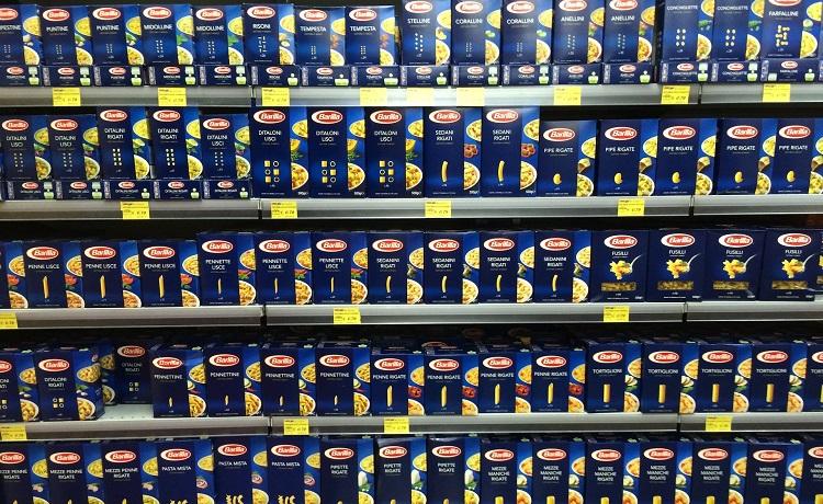 paquets de pâtes Barilla