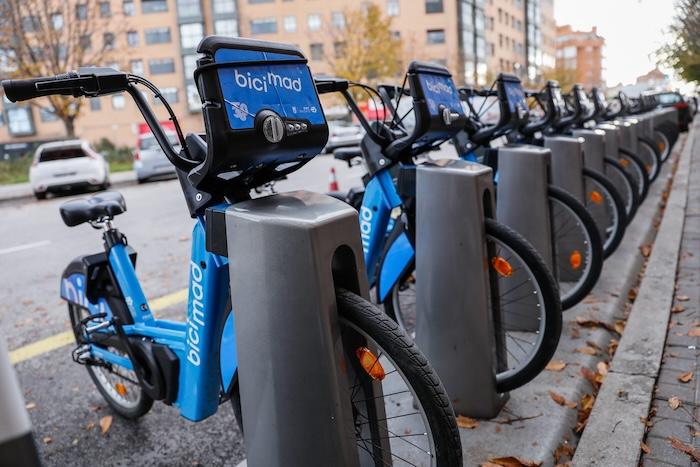 Station de velos bicimad à madrid