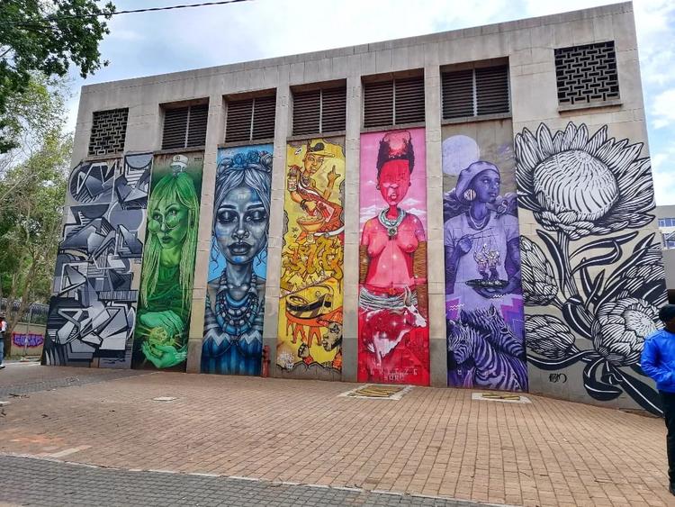 street art dans une rue de Braamfontein