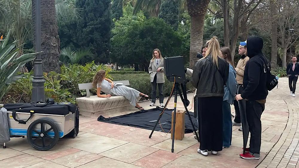 Tournage au parc de Malaga