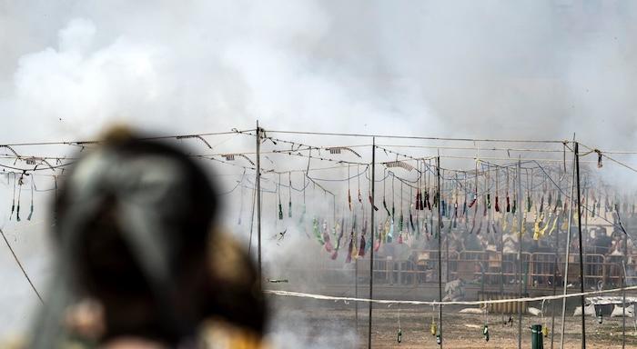 Mascletà valencienne à Madrid