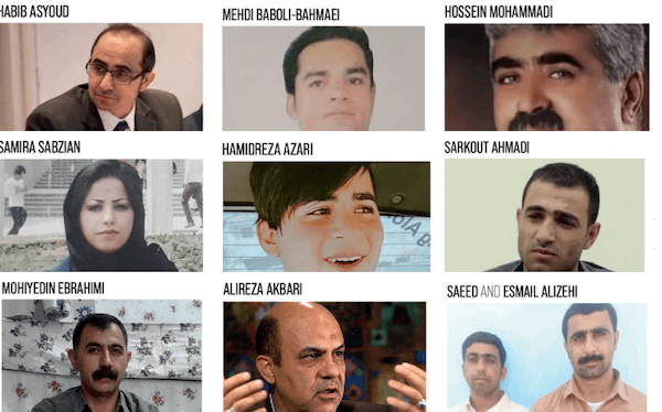 quelques visages iraniens exécutés en Iran en 2023