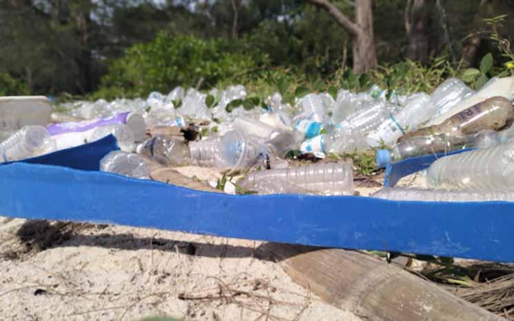 Déchets plastiques sur la plage_0