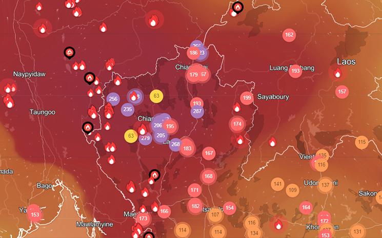 Chiang Mai très pollué en ce moment à cause du smog