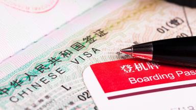 un visa pour la chine dans un passeport