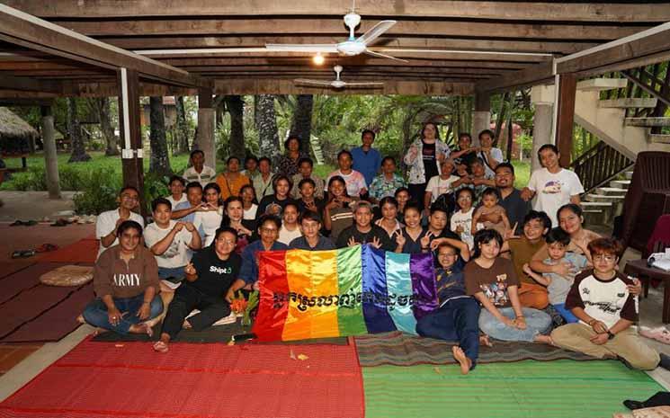Picture 2--The community members gathered in Kampot to celebrate the the International Day Against Homophobia, Biphobia, and Transphobia (IDAHOBIT). Photo_ Rainbow Community Kampuchea Organization (RoCK)_1716176546