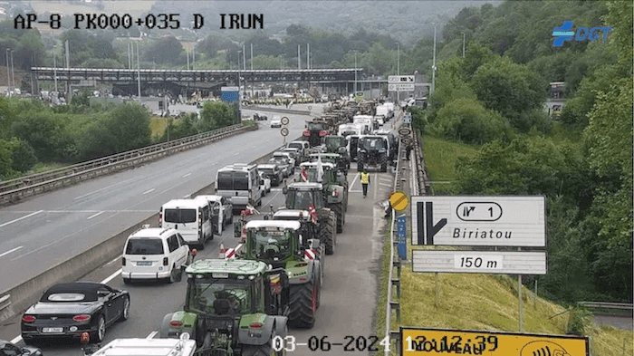 Vue passage frontiere peage biriatou-DGT