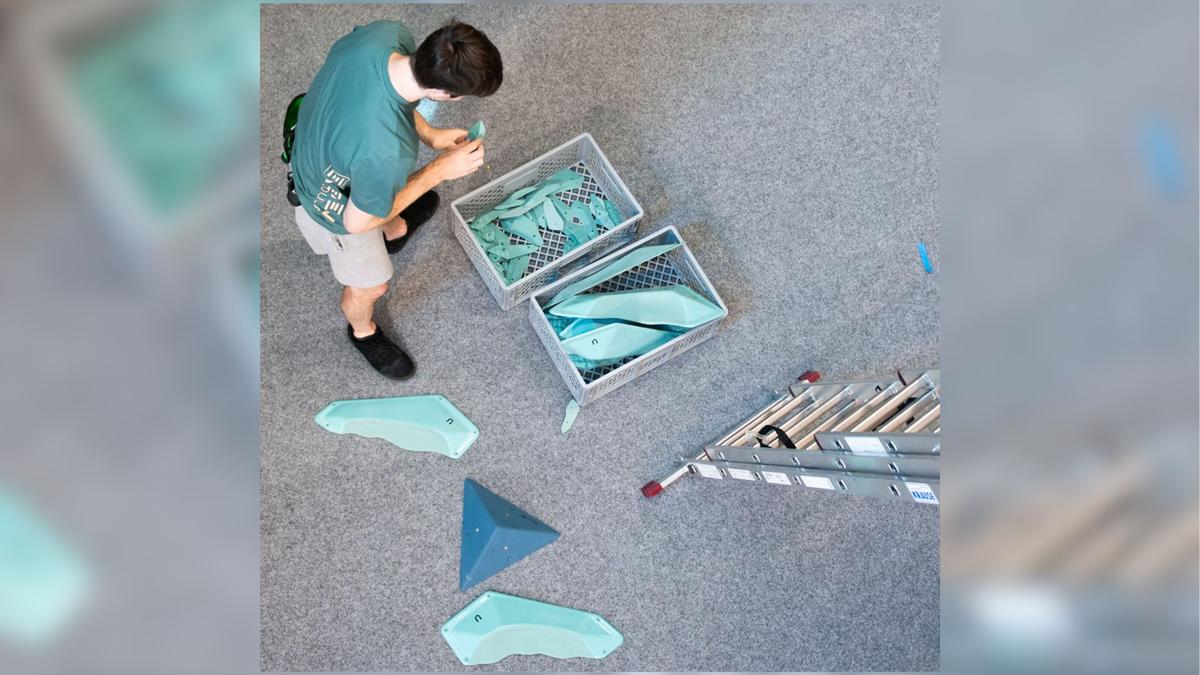 Construction de la salle d'escalade bloc à Cologne