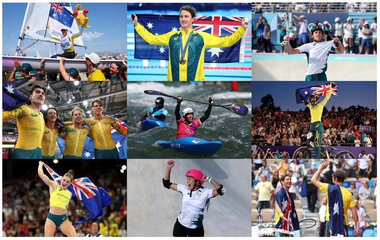 Quelques uns des nombreux champions olympiques australiens des JO de Paris 2024