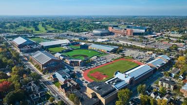 Vue aérienne du complexe sportif de l'Université du Michigan