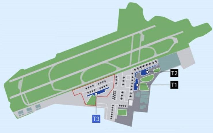Plan du terminal 3 de l'aeroport Tan Son Nhat de HCM Ville