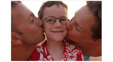 Anatole atteint d'une tumeur cérébrale avec ses parents