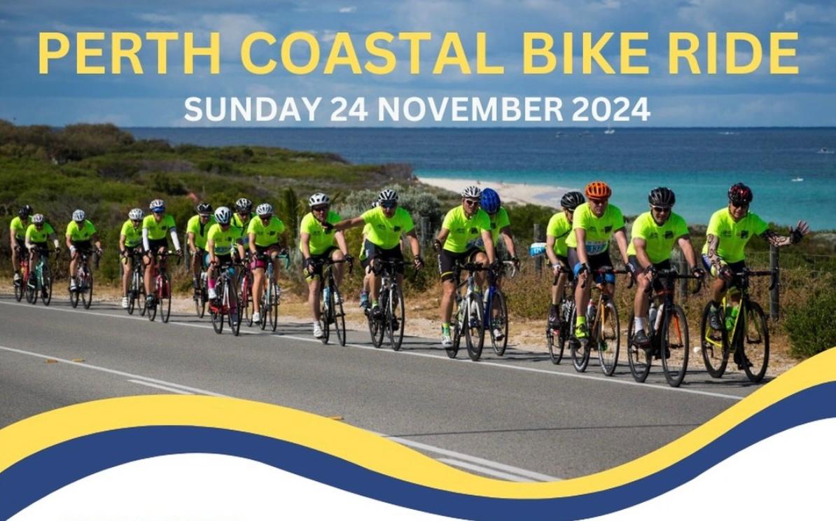 Cyclistes participants à la Perth Coastal Bike Ride