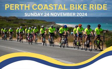 Cyclistes participants à la Perth Coastal Bike Ride