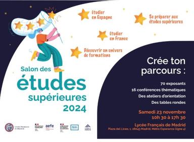affiche Salon des Études Supérieures au Lycée Français de Madrid 2024