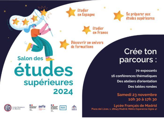 affiche Salon des Études Supérieures au Lycée Français de Madrid 2024