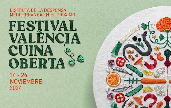 affiche verte de valencia cuina oberta 2024