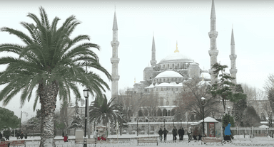 Mosquée bleue hiver Turquie