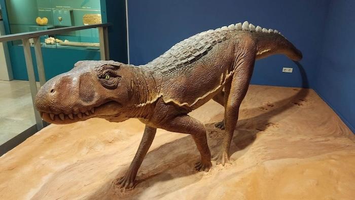 réplique d'un reptile au musée des sciences naturelles de Valencia