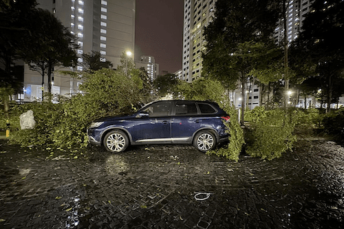 Effet de la ligne de grains de Sumatra le 17 septembre 2024 (© Rachel Feng)