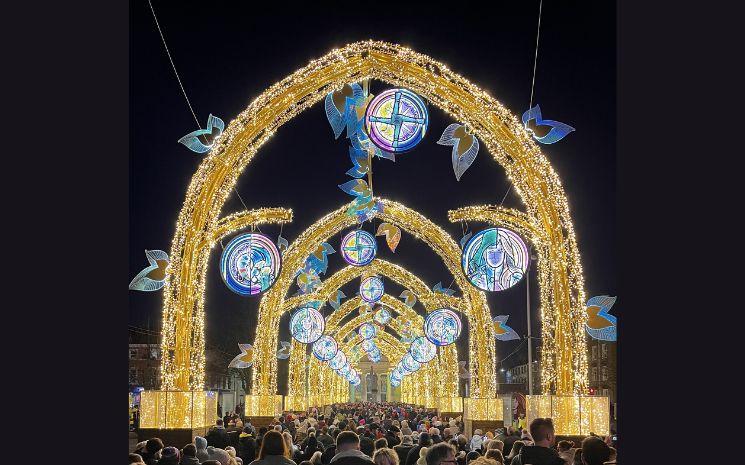 The Northern Lights in Dundalk for Louth's Brigid 1500 Festival