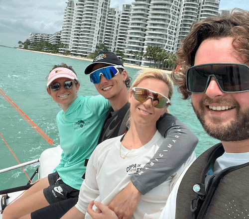 championnat SB20 - De gauche à droite Paola, Hippolyte, Milly, et Valentin