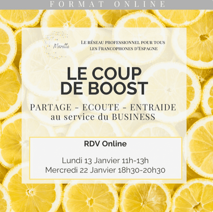 affiche jaune du coup de boost de mazette