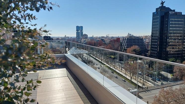 la castellana, à Madrid, vue depuis les bureaux du crédit mutuel alliance fédéreal