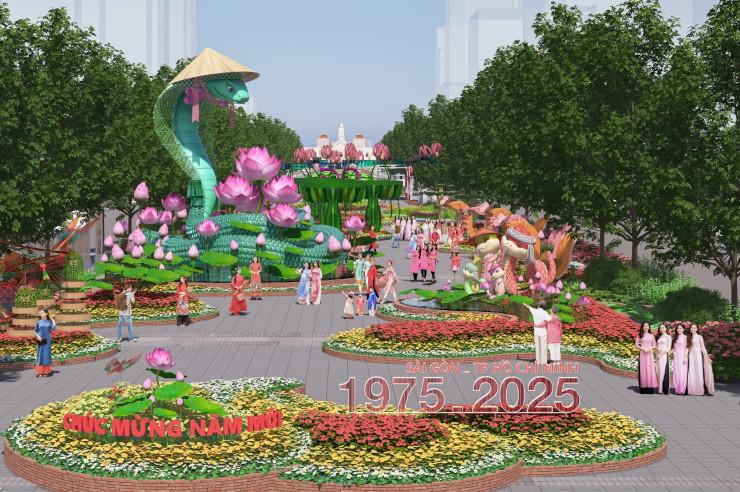 Maquette du festival de la rue Nguyen Hue