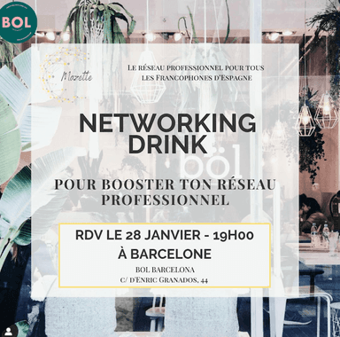 affiche du networking drink à barcelone