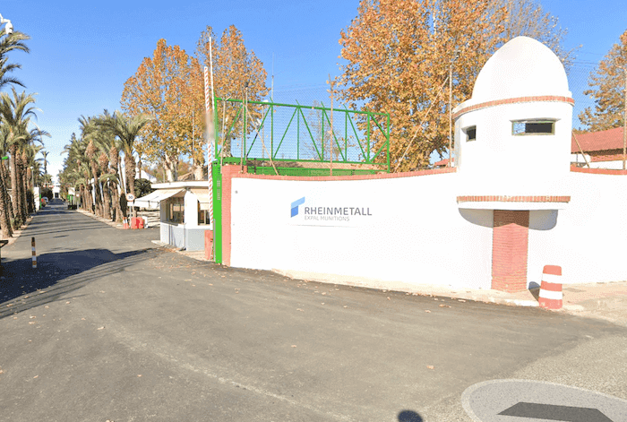 usine Rheinmetall à Javalí Viejo (Murcie)