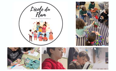 enfants de école du flam, en espagne