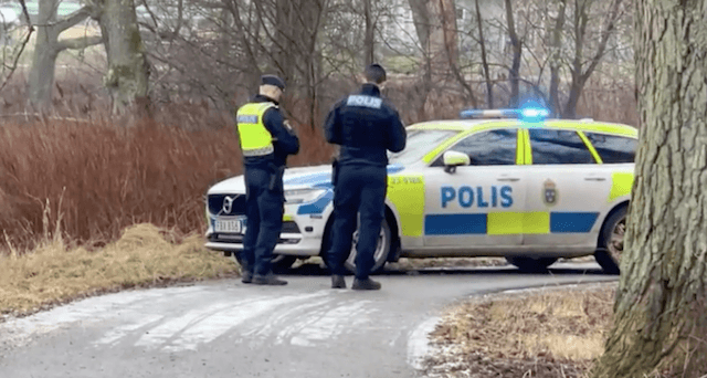 Photo d'un barrage routier à Örebro