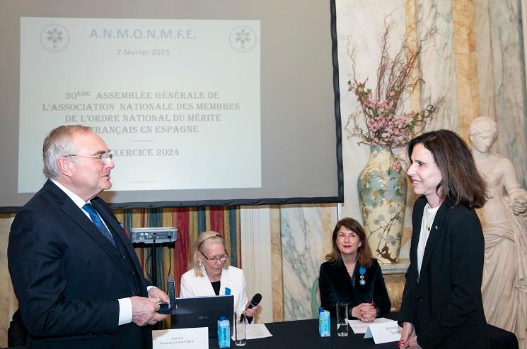 Patrick Sandevoir et Kareen Rispal à la Résidence de France à Madrid
