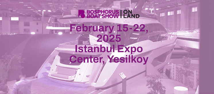 Affiche du Bosphorus Boat Show 2025, le grand salon nautique d’Istanbul dédié aux passionnés de voile et de yachting.