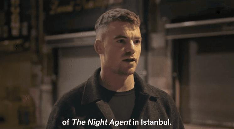 Capture d’écran du teaser de la saison 3 de The Night Agent à Istanbul, Netflix.