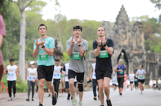 marathon devant Angkor Wat