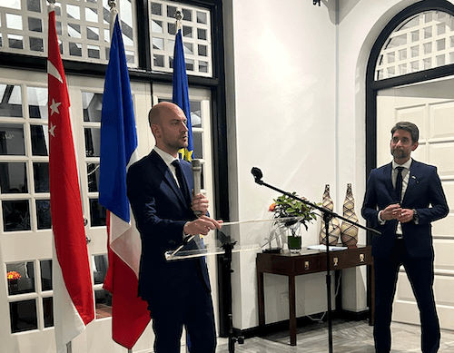 Jean Noël Barrot, en visite à Singapour le 25 mars 2025