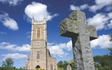 Down Cathedral with Stone Cross
