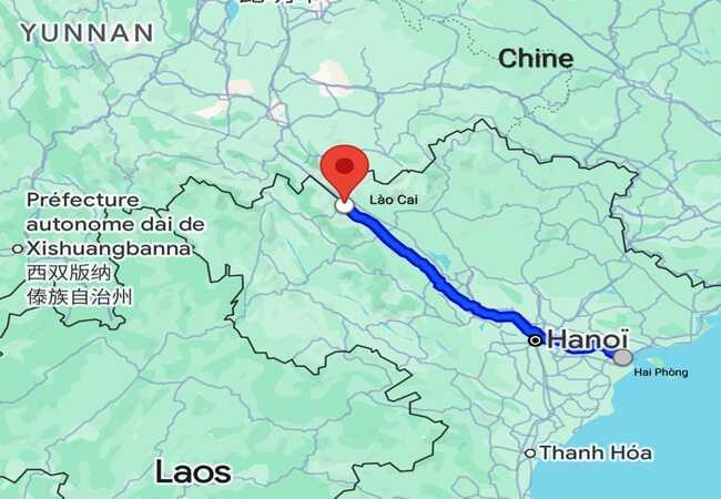 Itinéraire de la nouvelle ligne de train au Vietnam