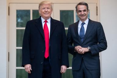 Trump et Mitsotakis (cr-AFP)