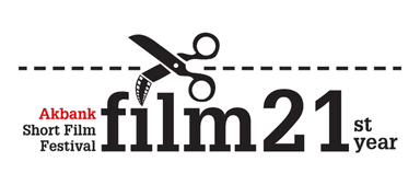 Logo officiel du Festival International du Court Métrage Akbank 2025 à Istanbul, célébrant sa 21ᵉ édition.