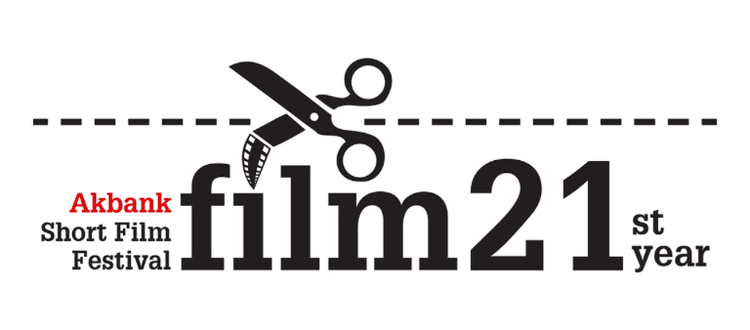 Logo officiel du Festival International du Court Métrage Akbank 2025 à Istanbul, célébrant sa 21ᵉ édition.