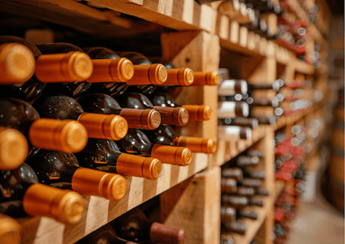 Bouteilles de vin turc en cave - Illustration de l’essor des vins turcs sur la scène internationale.