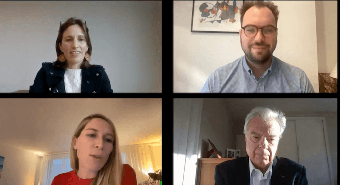 capture d'écran du webinaire sur les conseillers des français de l'etranger en espagne avec les intervenants