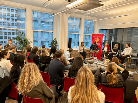 Afterwork sur le thème du choc culturel à la Maison de l'Occitanie, à New York, le 10 avril 2025. Crédit : Vanessa Richard.